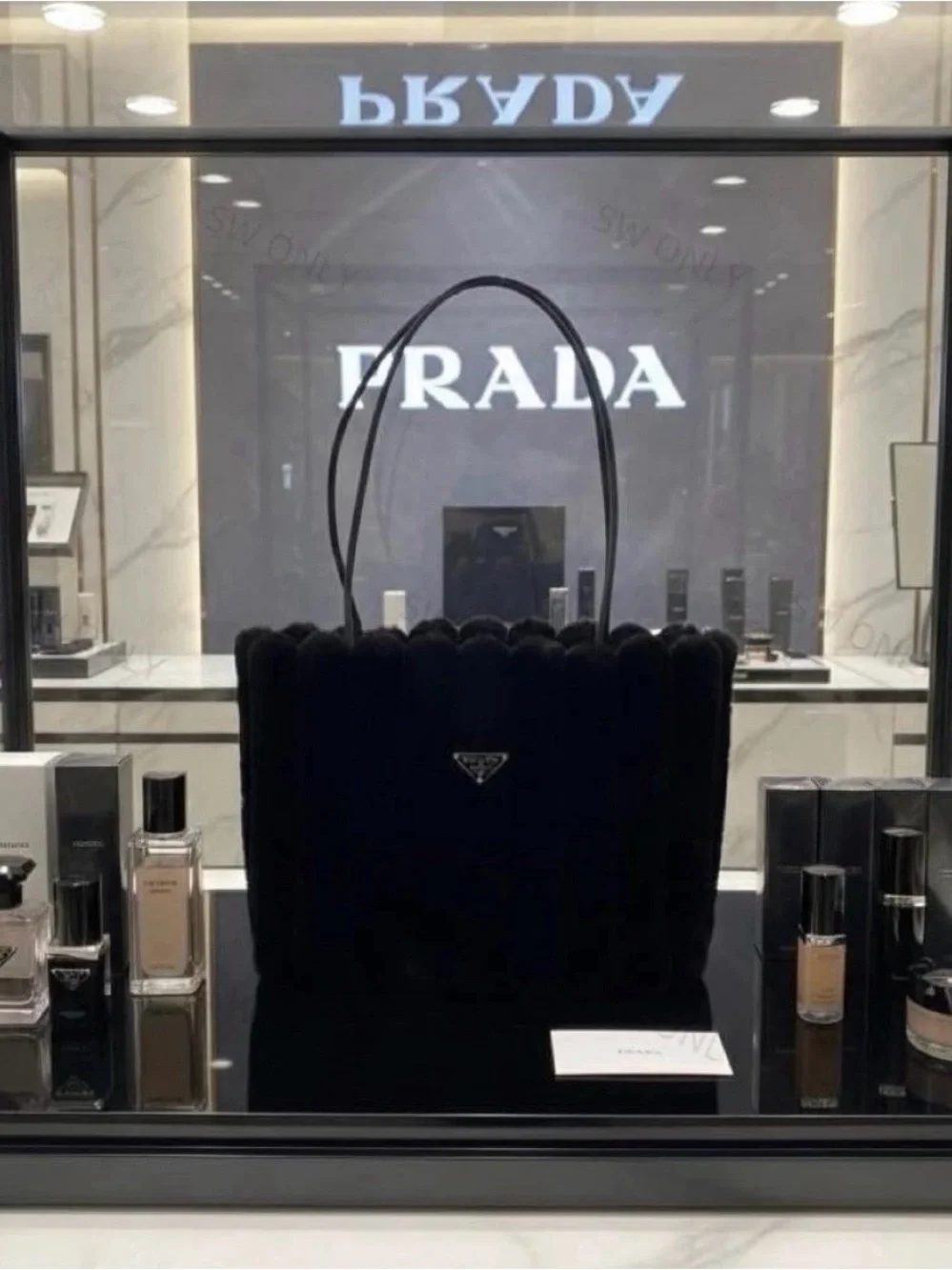 Prada Black Fur Tote - Picture 6 of 6